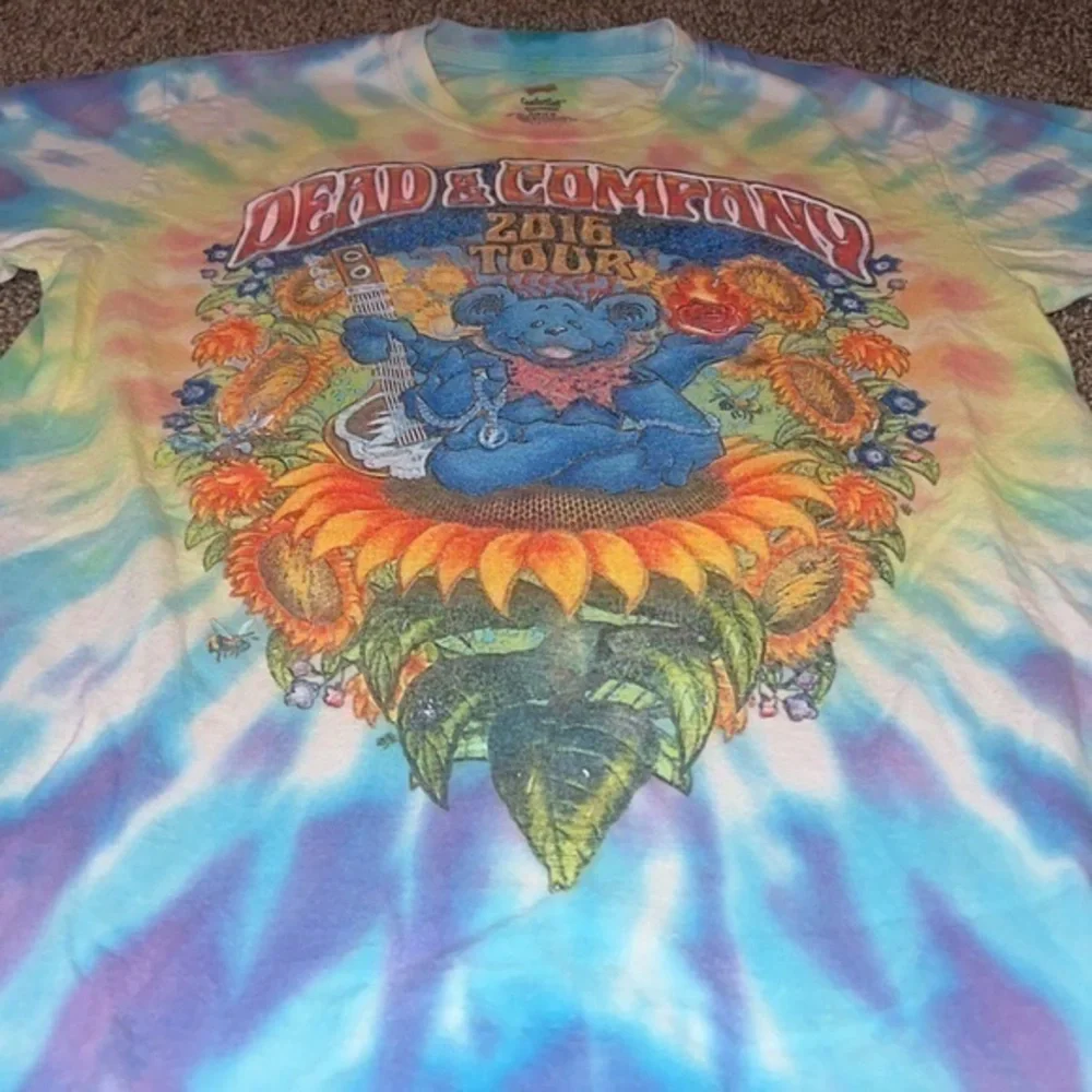 Dead and Company‎ Tour Teddy Print Airplane 2016 Tie Dye T-Shirt Tee Small